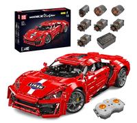 Mould King 13190 Super Sports Car Building Block Set, 4070 Pieces Technology Race Car Model Kit with Motors, Constrution Vehicle Collectible Car for Adult