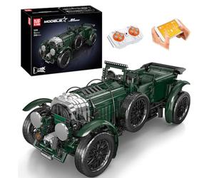 Mould King 13191 MOC Technik RC British Vintage Car Model Building Blocks Kit, Technology 1930s Blower Auto Clamping Block Kit, APP Control Electric Vintage Car Gift for Boys 8+/ Adults (3918+ PCS)