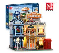 Mould King 16031 Barber Shop House Building Brick Model 2267pcs Lighting