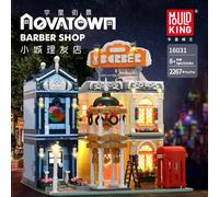Mould King 16031 Barber Shop House Building Brick Model 2267pcs Lighting