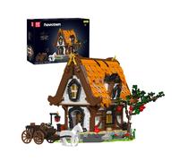 Mould King 16054 Medieval World Log Cabin House Building Brick Model 2192pcs