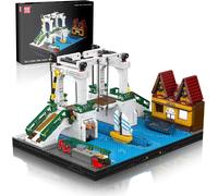 Mould King 16068 Nordic Town Lifting Bridge Electric Building Blocks 2066pc