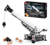 Mould King 17002 Technology Crawler Crane Building Blocks Kit, 4000+ PCS Remote Control Crane Model Clamping Blocks Toy Set, Dual Control Crane Kit with APP Control for Kids 14+/Adult