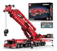 Mould King 17008 Motorised with Remote Control Technology Crawler Crane Clamping Blocks Set, LTM 11200 Large Crane 8506+ Parts Over 160 cm, Telescopic Boom & Pneumatic Support Legs, from 14 Years