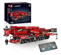 Mould King 17008 Red Heavy Crane Model Building Set, 8506 Pieces Motorized Construction Vehicle Kit with APP and Remote Control, Mechanical Engineering Project for Adult Collectors