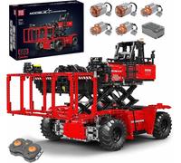 MOULD KING 17030 RC Container Forklift Building Set 4878PCS Pneumatic - RED