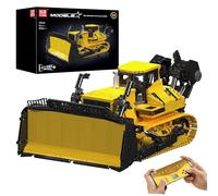 Mould King 17049 Remote Controlled APP Bulldozer Building Blocks for Liebherr PR766 Crawler Excavator MOC Heavy Duty Crane Technology Construction Cart Vehicle Clamping Blocks Kit (3774 Parts)