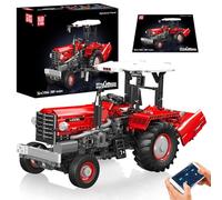 Mould King 17064 Technical Tractor Model, 1857 Pieces Building Block Harvesting Machine, Remote Controlled Vehicles, Building Blocks, 2.4 G Remote Control and App Dual Control