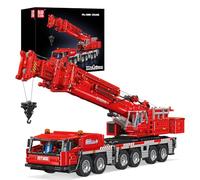 Mould King 17065 Technik GMK Heavy Duty Crane Builkding Blocks Set, Red Mobile Crane Blocks Toys with 5 Motors and Battery, Technology Remote Control Crane Model for Kids/Adult (4566+ PCS)