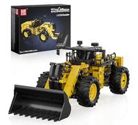 Mould King 17068 Excavator Loader Kit, Pneumatic System with Pump and Switches, Wheel Loader, Technical Model from the Farm Series from 14 Years, 1028 Pieces