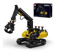 Mould King 17077 Hydraulic Wood Grabber Building Block Model, 866 Pieces Pneumatic Crawler Car Block Toys Set as Gifts/Collectibles, Pneumatic Truck Models suitable for ages 14+