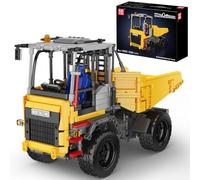Mould King 17092 Articulated Dump Truck Building Set, 1230 PCS Remote Control Construction Vehicle, RC Engineering Truck Model with APP & 2.4GHz Remote, STEM Toy Gift for Teens and Adults