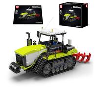 Mould King 17093 Crawler Tractor Building Block Model, 1357 Pieces Remote Control Car Block Set as Toy/Gifts, with Motor and suitable for ages 14+