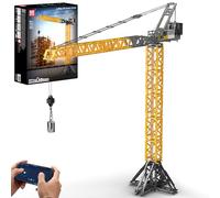 Mould King 17096 Luffing Jib Tower Crane Building Block Set, APP/Remote Control Crane Truck Model Kits with Motors, Large Engineering Construction Vehicle, Collectible Set for Adults & Teens Age 14+