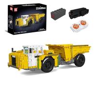 Mould King 17101 Mining Articulated Dump Truck Building Set, 1730 Pieces Heavy Duty Engineering Vehicle Model, Yellow Off Road Haul Truck Display Model, DIY Brick Assembly Kit for Collection