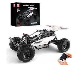 Mould King 18001 Technology Off-Road Racing Car, 394 Pieces with 3 Engines, Model Building Block The Mechanical Group Series for Extreme Offroad Vehicles,Buggy Toy Building Kit