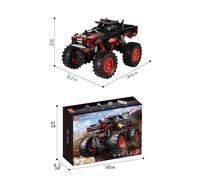 Mould King 18008 Flammenmonstertruck Guided Klemmbausteine 889+ Pieces Game