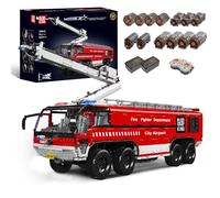 Mould King 19004 Airport Rescue Vehicle Building Blocks Set, MOC Mechanical Engineering Car Block Kits Model with Motor/APP Remote Control, for Kids Age 8+/Adult Collections Enthusiasts (6653 PCS)