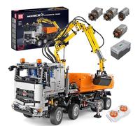 Mould King 19007 Pneumatic Truck Building Blocks Kit, Remote Control Truck Model with Motors, Constrution Vehicle Toy for Kids/Adult Collections Enthusiasts (2970 Pieces)