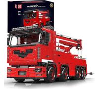 Mould King 19008 Heavy Crane Building Set, Remote/APP Control Recovery Truck with 19 Engines, Road Rescue Vehicle Model Construction Set to Build, Large Wrecker Truck Kit for Adult (10966 PCS)