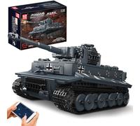 Mould King 20014 Tiger Tank Building Blocks Toys, MOC Technology Tiger Tank, Military Vehicle Model Building Blocks Toy with Remote Control