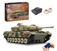 Mould King 20020 Tank Building Blocks Model, Technik Tank with Remote Control and App Dual Control, Collectible Toy Kit for Adults and Kids(1091 PCS)