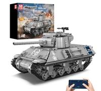 Mould King 20034 Technology Tank Building Blocks, 1057 Parts M26 Remote Controlled Tank Construction Toy Military Gifts Tank Clamp Blocks Building Kit
