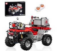 Mould King 23003 Technology Clamping Blocks Motorcycle Building Blocks Fire Brigade Motorcycle ATV with Remote Control Fire Brigade Toy STEM Kit Compatible with Other Brands (2100 Pieces)