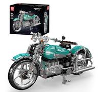 Mould King 23004 American Cruiser Motorcycle Building Set, 1971 PCS Static Motorbike Model Kit, Collectible Display Brick Toy for Teens & Adults (Static Version)