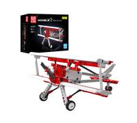 (24049) Mould King 24049 Mould King Mini Vintage Biplane Building Sets Mini Biplane Building Blocks Toy Airplane Building Kit