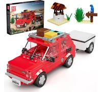 Mould King 24074 SUV Car And Trailer Adventurer Building Bricks + Showcase 393pc
