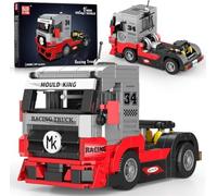 Mould King 24085 Speed Champion Technology Racing Truck Model - MOC Technology for Trailer Truck Clamp Building Blocks Kit for Adult/Collector (491+ Pieces)