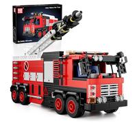 Mould King 24094 Technik Clamping Blocks Fire Brigade Truck City Fire Engine Building Blocks Rescue Truck Model Collectible Model Compatible with Other Brands (752 Pieces)