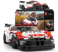 Mould King 27010 Speed Champion Technik Car Building Set & Display Case, MOC 911 Classic Race Cars Birthday Gifts for Adults/Teens, Creative Cool Vehicles Model Toys for Fans Age 14+ (349Pcs)