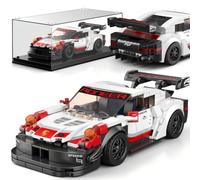 Mould King 27010 Speed Champion Technik Car Building Set & Display Case, MOC 911 Classic Race Cars for Adults, Creative Cool Vehicles Model for Fans Age 14+ (349Pcs)