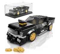 Mould King 27024 Speed Champion Racing Car Building Blocks Sports Car Clamping Blocks with Acrylic Display Case Model Cars for Collecting (408 Pieces)
