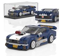 Mould King 27048 Speed Champion Technik Car Building Set & Display Case, MOC Mustang Classic Race Cars Birthday Gifts for Adults/Teens, Creative Cool Vehicles Model Toys for Fans Age 14+ (387Pcs)