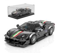 Mould King 27068 Speed Champion Sport Car Building Blocks Toys with Acrylic Display Case F488 Collectible Car Model Building Kit for Adults Kids(384 PCS)