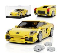 Mould King 27076 Technik Speed Champion Clamping Blocks Car Super Sports Car Building Blocks Sets Racing Car Galard with Acrylic Display Case Gifts for Adults and Teenagers (342 Pieces)
