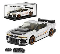 Mould King 27083 Technik Speed Champion Sports Car Building Blocks with Acrylic Display Case Racing Car Clamping Blocks Muscle Car Model Cars for Collecting (420 Pieces)