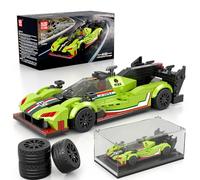 Mould King 27097 Technik Sports Car Building Block Sets with Acrylic Display Case, Model Cars for Collecting, Gifts for Children from 8+ Years / Adult Collector Enthusiasts (399 Pieces)