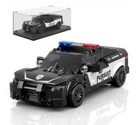 Mould King 27098 Technik Speed Champion Racing Car Clamping Blocks Challenger Police Car Building Blocks Sets with Acrylic Display Box Gift for Adults and Teenagers (443 Pieces)