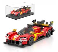 Mould King 27100 Technology Speed Champion Clamping Blocks Car F499P Super Sports Car Building Blocks Racing Car with Acrylic Display Box Gift for Adults and Teenagers (355 Pieces)