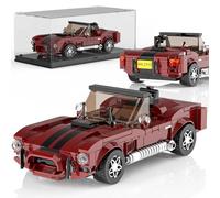 Mould King 27111 Shelby Cobra Speed Champion Technik Car Building Set & Display Case, MOC Classic Race Cars Birthday Gifts for Adults/Teens, Creative Cool Vehicles Model Toys for Fans Age 14+ (394Pcs)