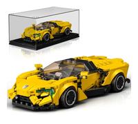 Mould King 27152 Technik Speed Champions Clamping Blocks Car, Racing Car Building Blocks with Acrylic Display Case, Model Cars for Collecting for Teenagers and Adults (409 Pieces)