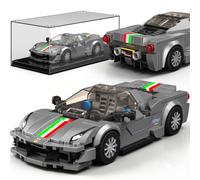 Mould King 488 Pista Speed Champion Technik Car Building Set & Display Case, Classic Race Cars Birthday Gifts for Adults/Teens, MOC Creative Cool Vehicles Model Toys for Fans Age 14+ (368Pcs)
