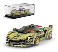 Mould King Age 8+ 27003 Speed Champions Racing Car Building Blocks With Acrylic Display Case Super Car Building Toys Kits Collectible Race Car Toy Vehicle Model Cars for 8+ Kids(333 Pcs)