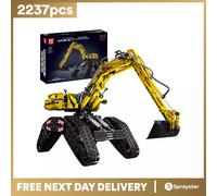 Mould King All Terrain Tracked Excavator Digger 2237/pcs Remote Control RC 17018