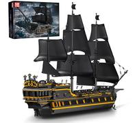 Mould King Black Pearl Pirate Ship Building Blocks Toy Set, 5266 Pieces Large Sailing Ship for Adults, MOC Model Kit Gift