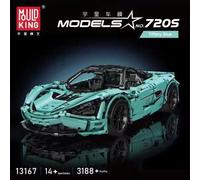 Mould King Blue 3188/pcs Static Supercar Model Car 13167